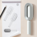 Self Cleaning Hair Brush For Women - Image 6